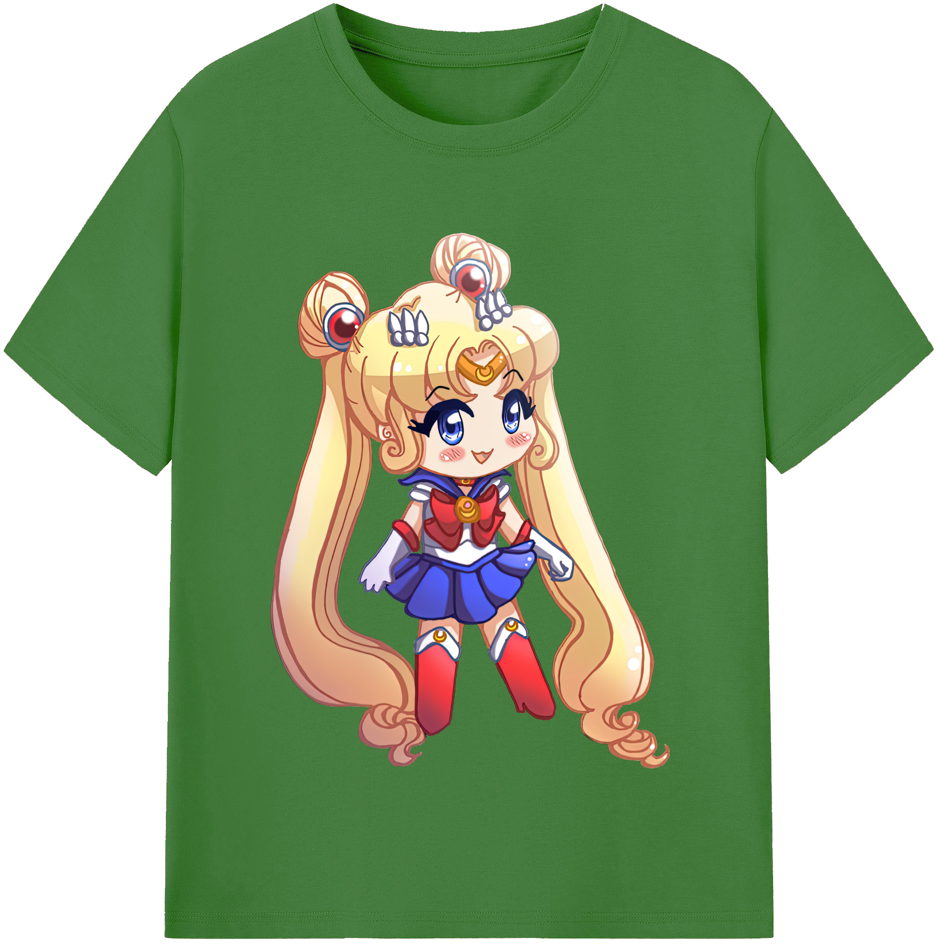 （画像用） 美少女戦士セーラームーン 月野 うさぎ つきの うさぎ Sailor Moon Tsukino Usagi レディースカジュアルプリントTシャツ（綿100％）